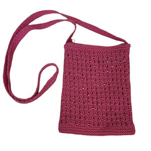 Lord and Taylor Crochet Beaded Evening Purse